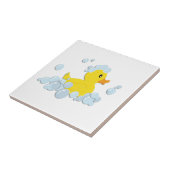 Rubber Ducky in bubbels Tegeltje (Zijkant)
