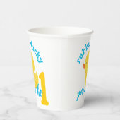 Rubber Ducky Je bent de eerste verjaardag Papieren Bekers (Rechts)