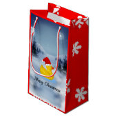 Rubber Ducky kerstgroet Klein Cadeauzakje (Achterkant Gekanteld)