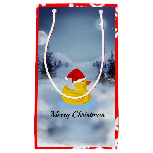 Rubber Ducky kerstgroet Klein Cadeauzakje (Voorkant)