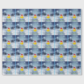 Rubber Ducky-kerstgroeten Cadeaupapier (Vlak)