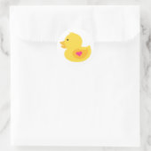 Rubber Ducky Meisje Baby shower Ronde Sticker (Tas)