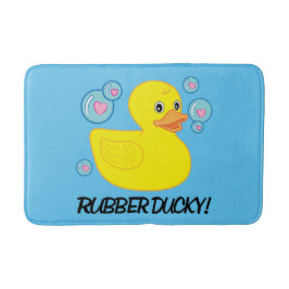 Rubber Ducky met hartgevulde bubbels Badmat