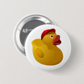 Rubber Ducky met honkbalhoed - pin Ronde Button 5,7 Cm (Voorkant /achterkant)