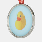 Rubber Ducky Metalen Ornament (Links)