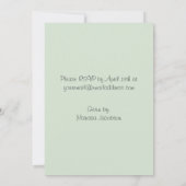 Rubber Ducky Mint Baby Shower Invitations Kaart (Achterkant)