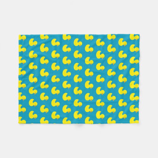 Rubber Ducky Pattern Fleece Blanket Deken (Voorkant (Horizontaal))
