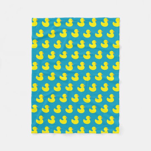 Rubber Ducky Pattern Fleece Blanket Deken (Voorkant)