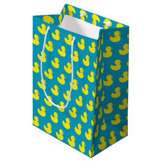 Rubber Ducky Pattern Gift Bag Medium Cadeauzakje (Voorkant Gekanteld)
