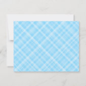 Rubber Ducky Preppy Blue Plaid Note Kaart Notitiekaartje (Achterkant)