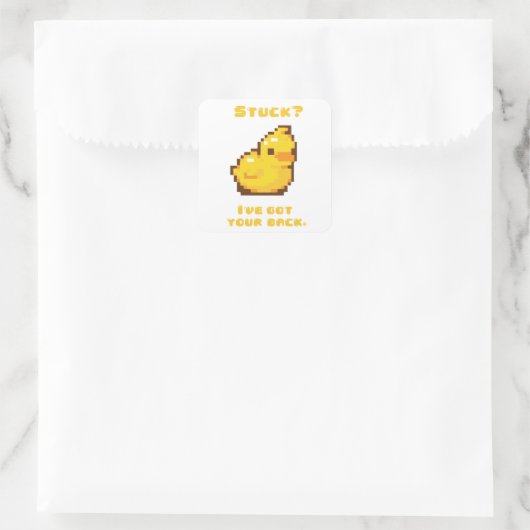 Rubber Ducky Programming Vierkante Sticker (Tas)