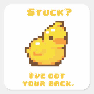 Rubber Ducky Programming Vierkante Sticker
