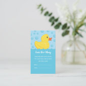 Rubber Ducky Raad hoeveel Baby shower er gaat spel Informatiekaartje (Staand voorkant)