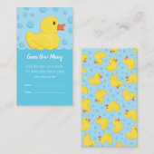 Rubber Ducky Raad hoeveel Baby shower er gaat spel Informatiekaartje (Voorkant / Achterkant)