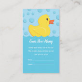Rubber Ducky Raad hoeveel Baby shower er gaat spel Informatiekaartje (Voorkant)