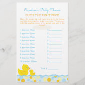 Rubber Ducky Raad Prijsspel Baby shower (Voorkant)