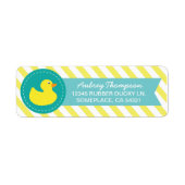 Rubber Ducky Return Address Labels (Voorkant)
