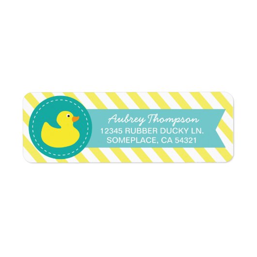 Rubber Ducky Return Address Labels (Voorkant)