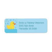 Rubber Ducky Return Address Sticker Labels (Voorkant)