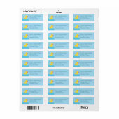 Rubber Ducky Return Address Sticker Labels (Full Sheet)