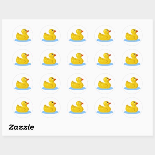 Rubber Ducky Ronde Sticker (Vel)