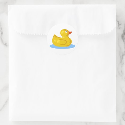Rubber Ducky Ronde Sticker (Tas)