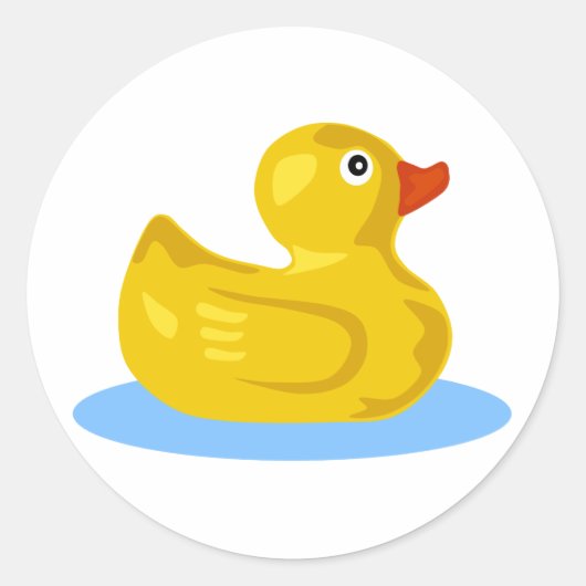 Rubber Ducky Ronde Sticker (Voorkant)
