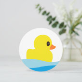 Rubber Ducky Ronde Uitnodigingen (Staand voorkant)