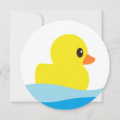 Rubber Ducky Ronde Uitnodigingen (Voorkant)