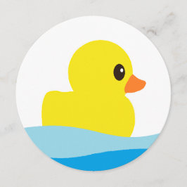 Rubber Ducky Ronde Uitnodigingen