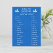Rubber Ducky Snoep Match Game Baby Shower Kaart (Staand voorkant)