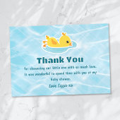 Rubber Ducky Splish Baby shower Bedankkaart