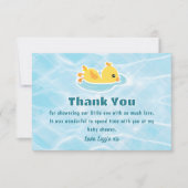 Rubber Ducky Splish Baby shower Bedankkaart (Voorkant)