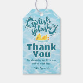 Rubber Ducky Splish Splash Baby shower Bedankt Cadeaulabel (Voorkant)