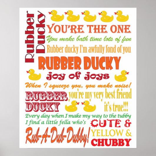 Rubber Ducky Subway Art Poster (Voorkant)