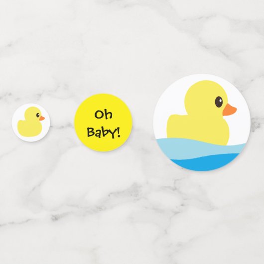 "Rubber Ducky" Tafel Confetti (Voorkanten)