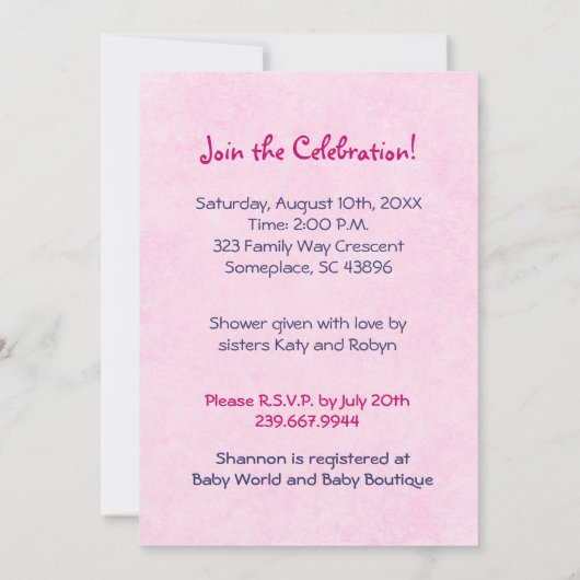 Rubber Ducky Twin Girls Douche Uitnodiging (Achterkant)