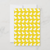Rubber Ducky-uitnodiging voor Baby shower geel Kaart (Achterkant)