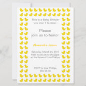 Rubber Ducky-uitnodiging voor Baby shower geel Kaart (Voorkant)
