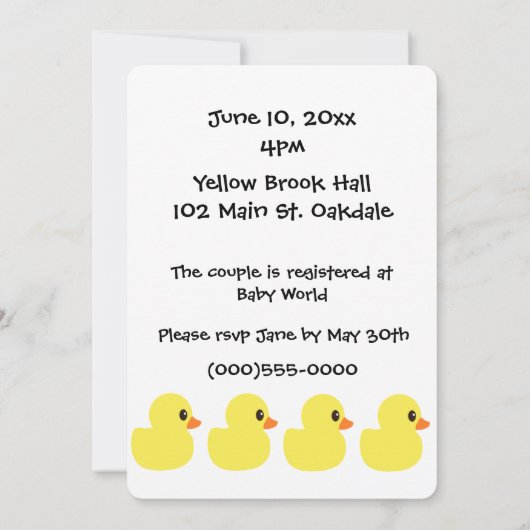 "Rubber Ducky"-uitvindingen Kaart (Achterkant)