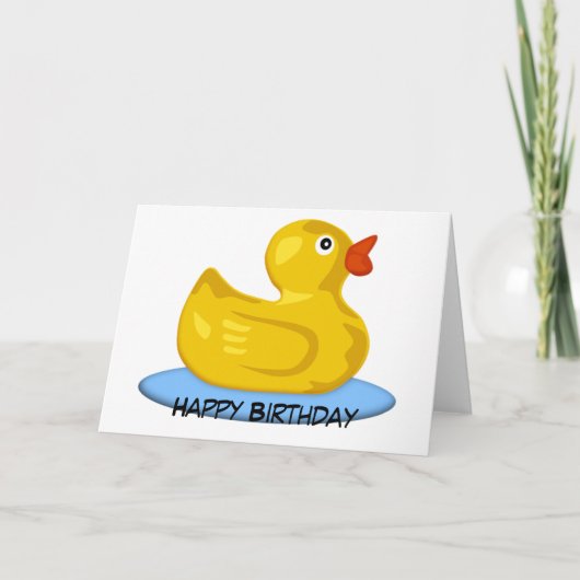 Rubber Ducky Verjaardag Kaart (Voorkant)