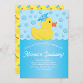 Rubber Ducky Voorschoolse Afstudeerfeest Elementai Kaart (Voorkant / Achterkant)