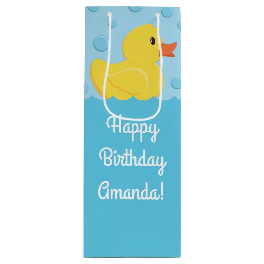 Rubber Ducky Wijn Cadeautas (Voorkant)