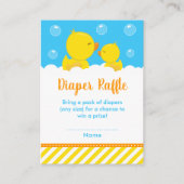 Rubber Ducky Yellow and Blue Diaper Raffle Informatiekaartje (Voorkant)