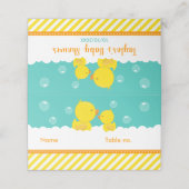 Rubber Ducky Yellow and Green Baby shower Seating Plaatskaartje (Buitenkant ongevouwen)
