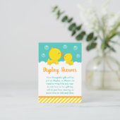 Rubber Ducky Yellow and Green Display Shower Informatiekaartje (Staand voorkant)
