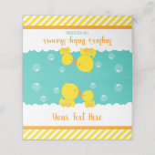 Rubber Ducky Yellow en Green Baby shower Plaatskaartje (Buitenkant ongevouwen)
