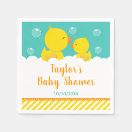 Rubber Ducky Yellow en Green Baby shower Servet