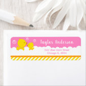 Rubber Ducky Yellow en Roze Etiket (Insitu)