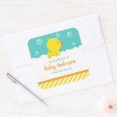 Rubber Ducky Yellow Green Baby Library Bookplaat Vierkante Sticker (Envelop)